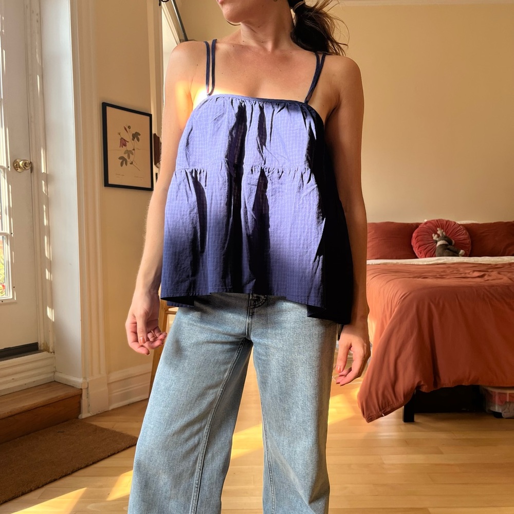 Everlane royal blue blouse XXS